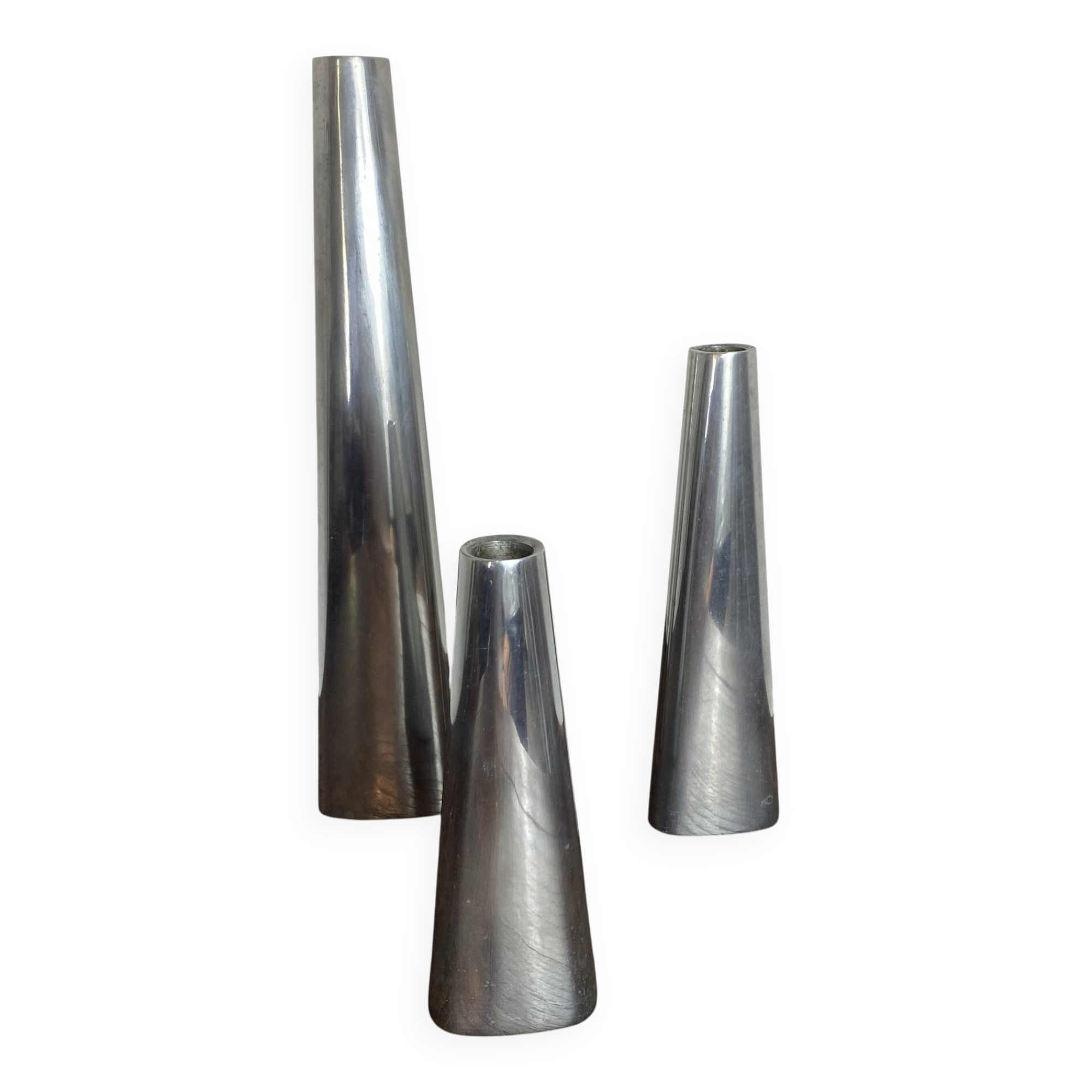 Bougeoirs en aluminium poli, Ehlen Johansson