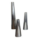 Polished aluminium candle holders, Ehlen Johansson