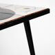 Mid Century Italian Modern Iron Table with Tiled Top and Abstract Motif