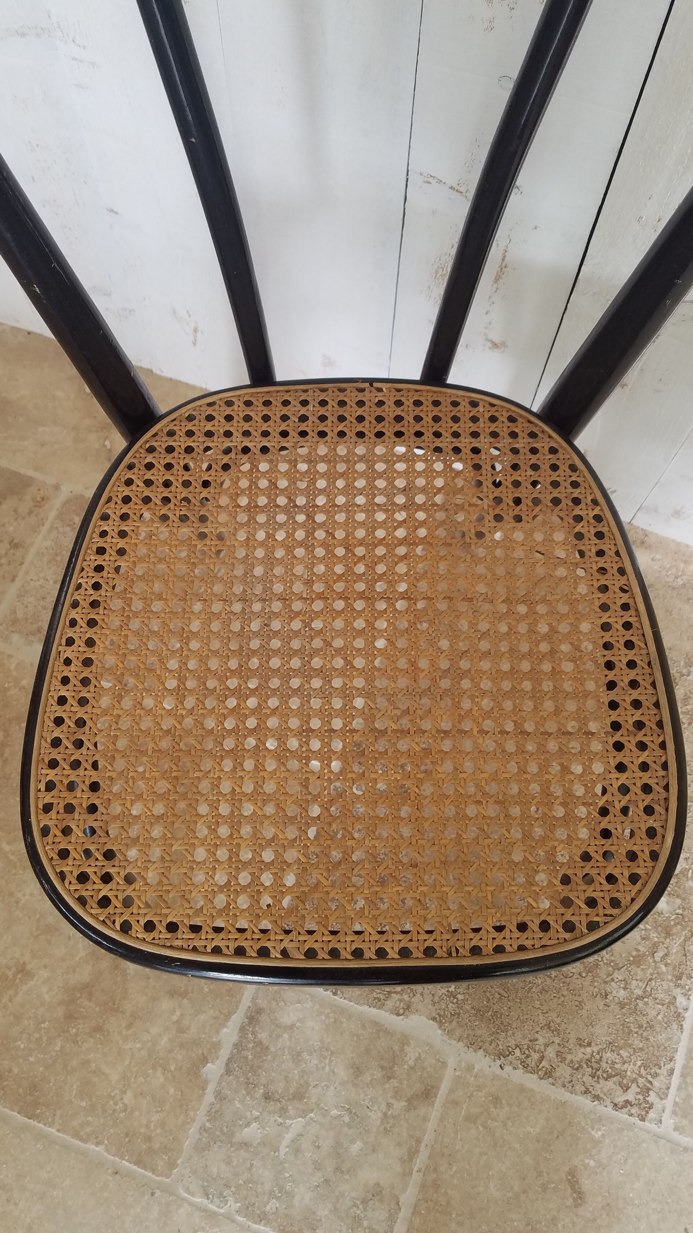 Sitting caning bistro chair