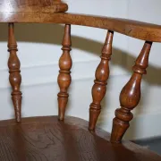 Edwardian Oak Captain's Chair for Smokers, 1900s