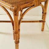 2 Italian chairs bamboo and rattan