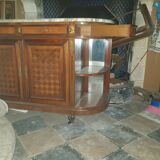 Louis XVI style half-moon mahogany sideboard