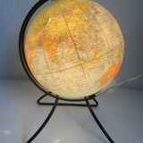 Globe vintage 1960 terrestre verre mappemonde Perrina - 24 cm