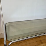 Vintage smoked glass coffee table