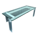 Architectural glass and plexiglass coffee table