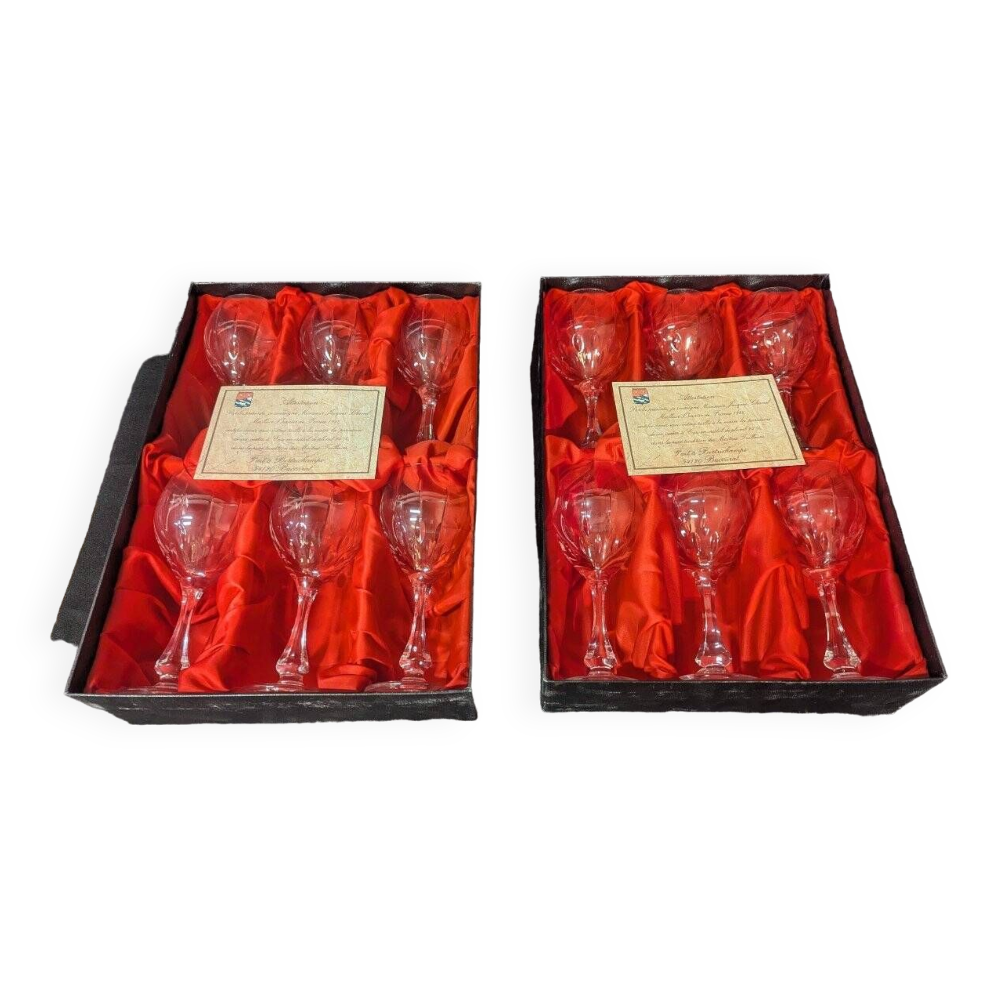 Twelve water glasses from baccarat cristallerie