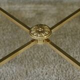 Tripartite Glass Coffee Table, Maison Baguès style – 1950