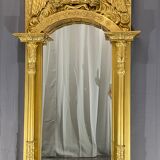 Mirror 212x101 cm empire era early nineteenth, gilding with gold leaf very good condition
