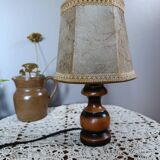 Rustic chic turned wooden bedside lamp haha skin day