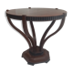 Round table Art Deco mahogany veneer on a tulip-shaped base