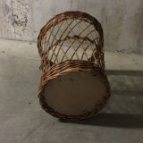 60s rattan basket
