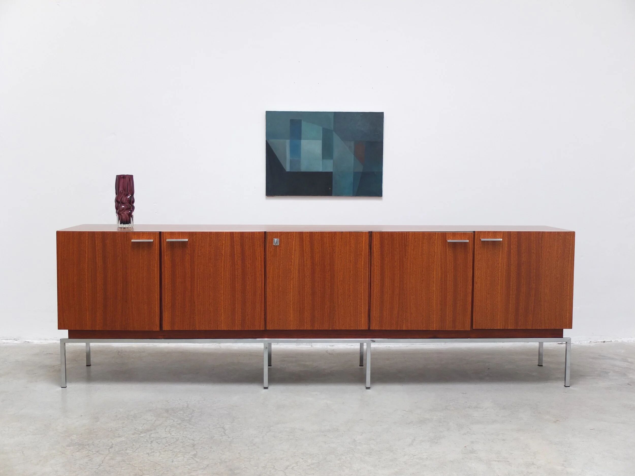 Large modernist sideboard in Indian rosewood, 1960s