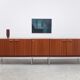 Large modernist sideboard in Indian rosewood, 1960s