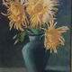 Oil painting - still life - Sunflowers signed