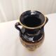 Vase miniature bleu cobalt et or 24 k