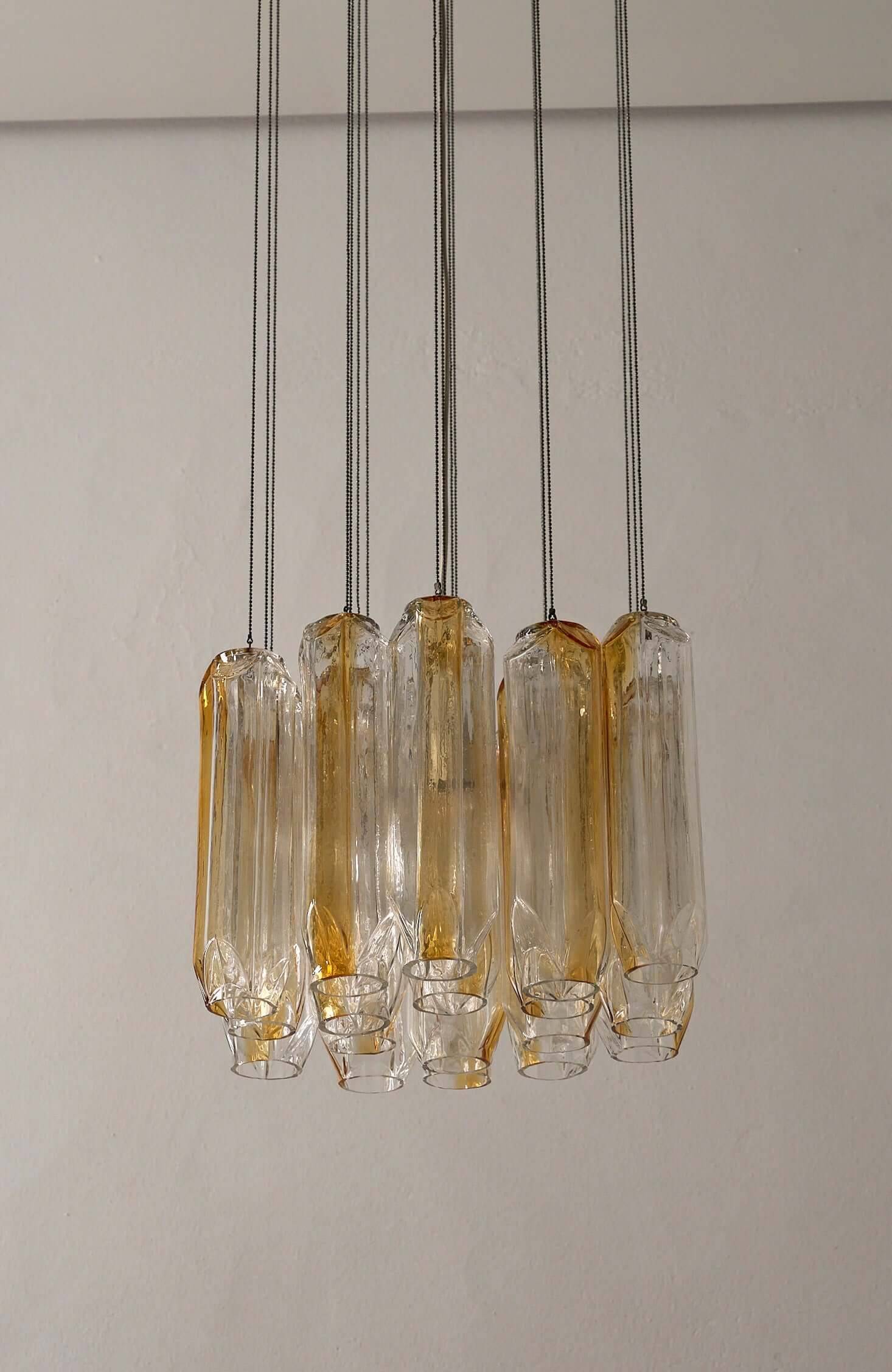 Murano glass "Quadrifoglio" pendant by VeArt, 1970s