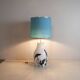 Ceramic and brass table lamp, 1960s.