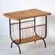 Table d'appoint bout de canapé en rotin