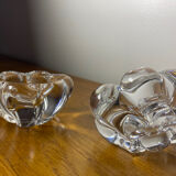 Pair of Daum crystal salt pots