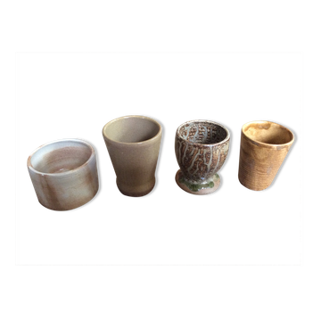Set of 4 stoneware cups