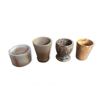 Set of 4 stoneware cups