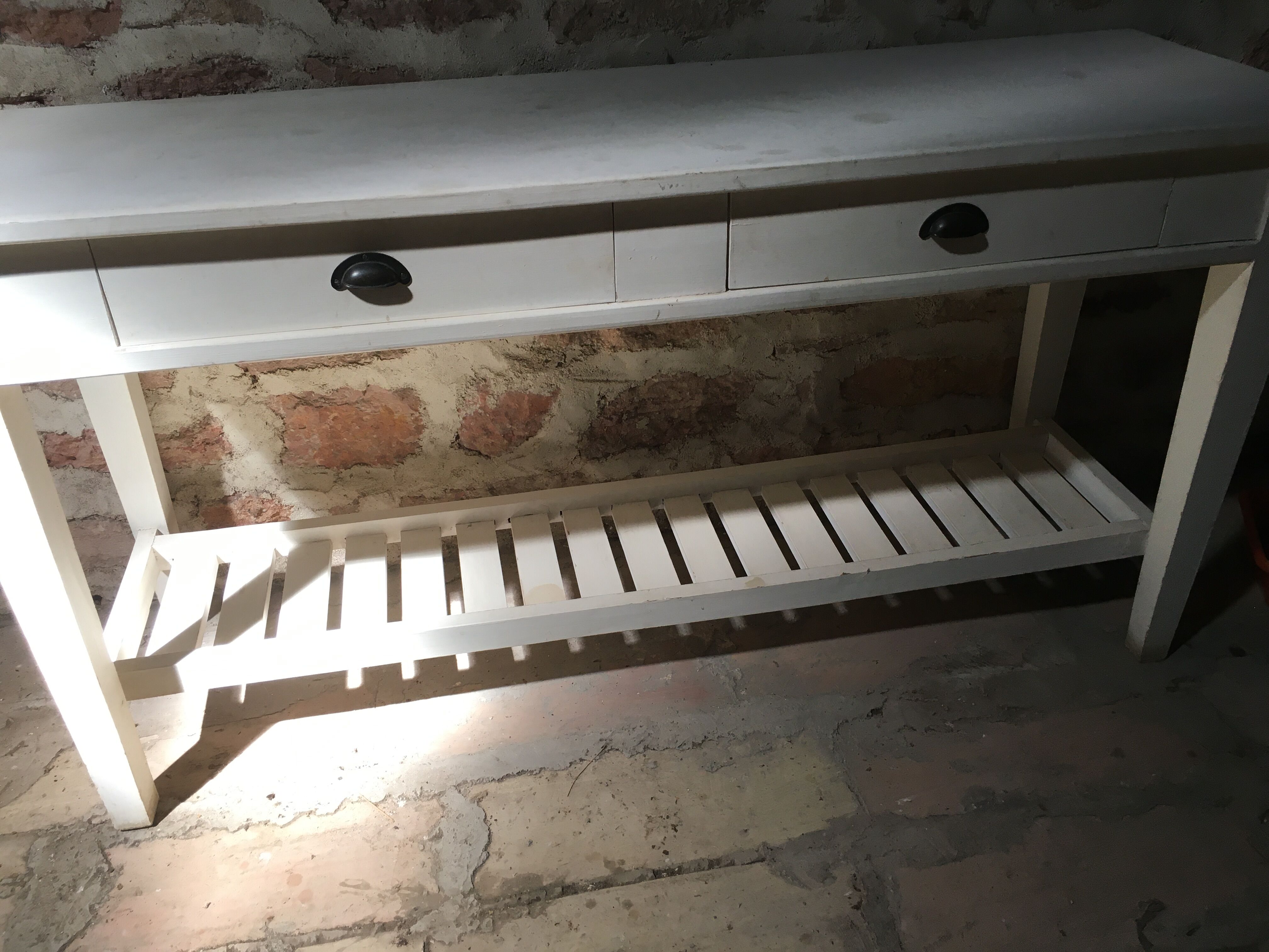 Draper's console table