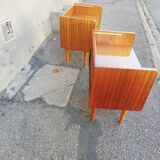 Pair of vintage bedside tables 1 flap