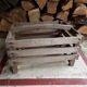 Pair of old fruit crates with wooden shelves