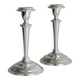 Paire de bougeoirs en inox