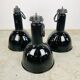 Large black enamelled factory lamp by elektrovit