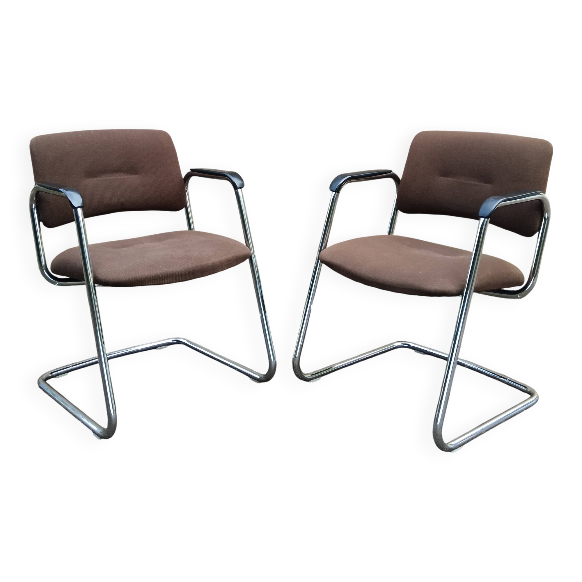 Pair of Strafor cantilever armchairs