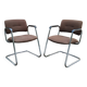 Pair of Strafor cantilever armchairs