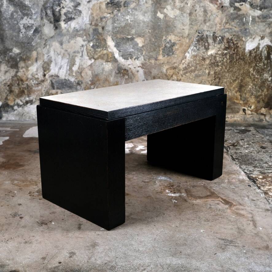 Art Deco coffee table in wood with a folding top, France, 1950s
