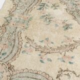 Geometric Oushak Floral Carpet