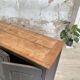 Craft furniture in patinated fir, circa 1950.