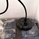 Set of two amber glass pendant lights