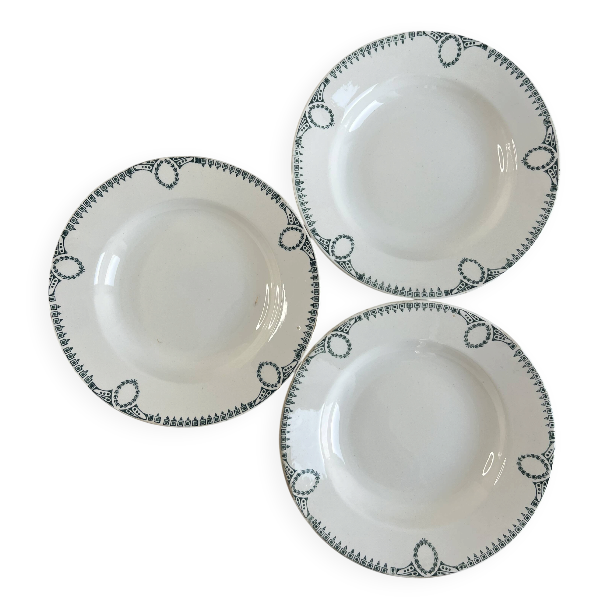 Ironstone Set of 3 Deep Plates Ceranord St Amand
