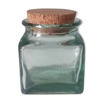 Vintage thick glass jar 60s