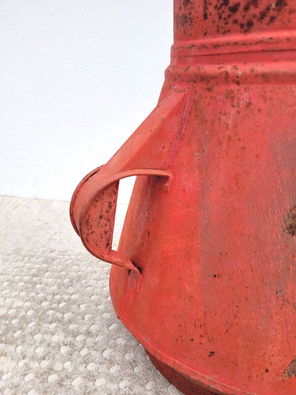 Grande amphore vase ancien tôle émaillée