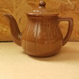 Old vintage brown ceramic romeo teapot
