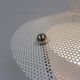 Lampe vintage sur pied avec abat-jour en verre et abat-jour en acier perforé