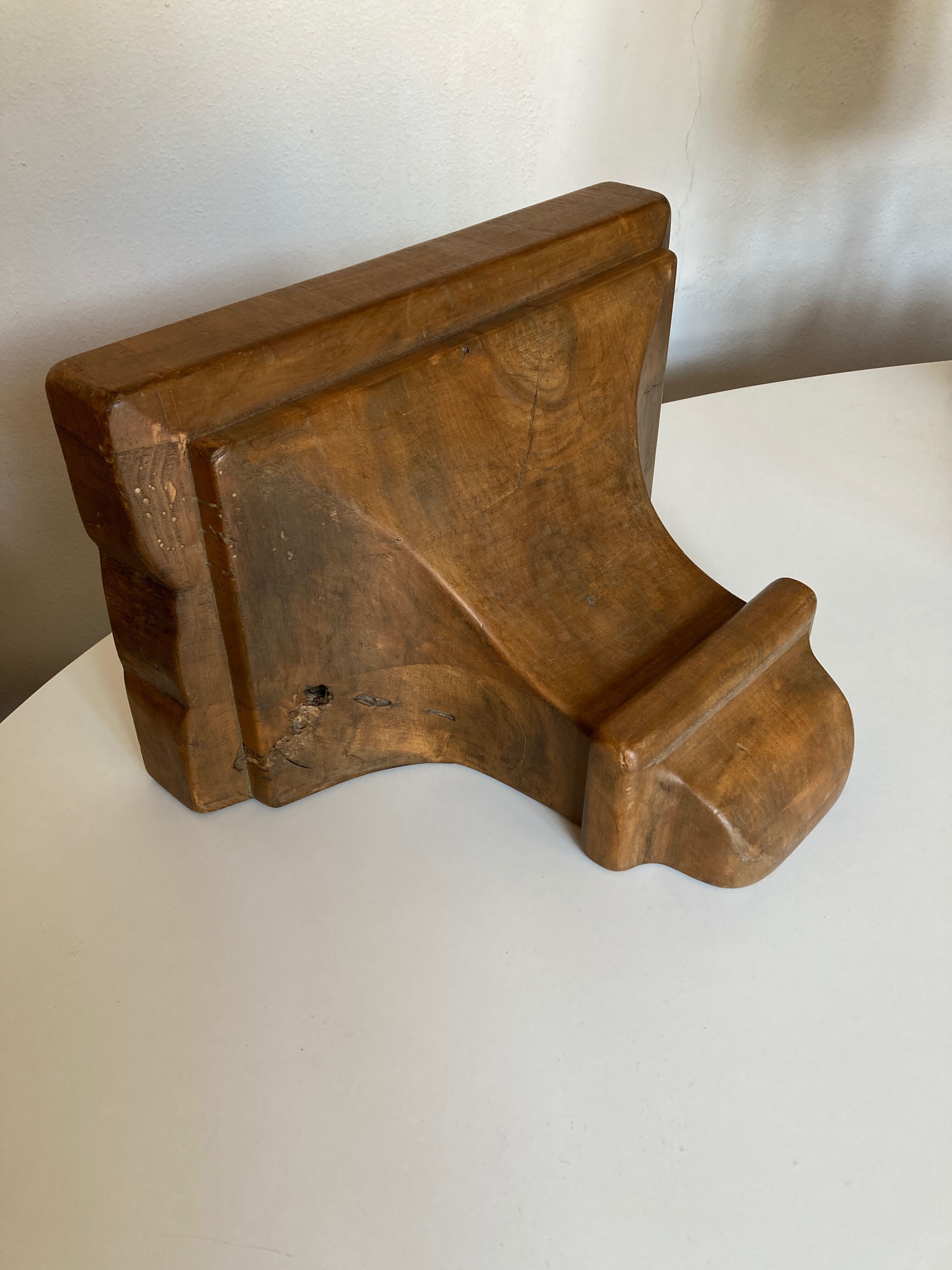 Neo classical console 19th shelf in solid oak