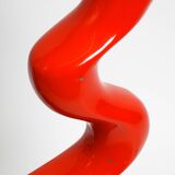 Two large limited abstract metal floor sculptures in red