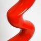 Two large limited abstract metal floor sculptures in red