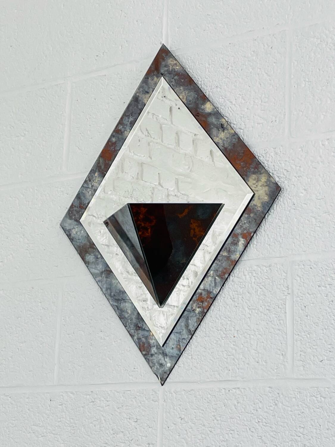Vintage beveled art deco mirror