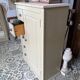 Beige sideboard with 5 drawers