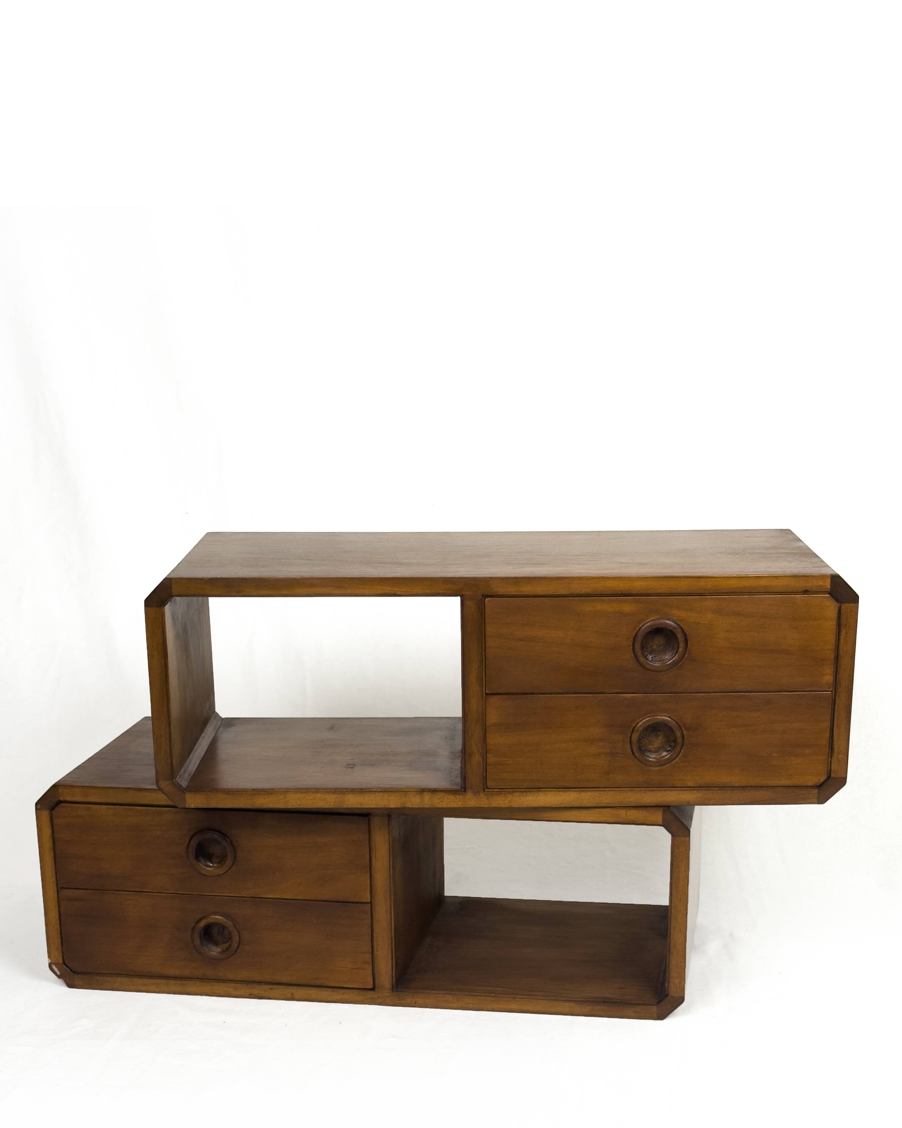 Vintage Danish mid-century floating wall-hung nightstands