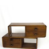 Vintage Danish mid-century floating wall-hung nightstands