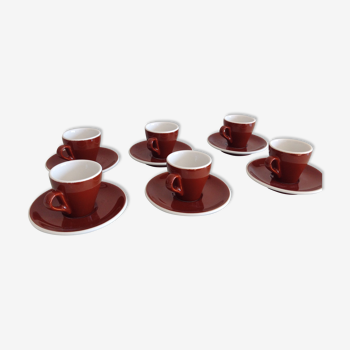 Suite de six tasses à expresso par ACF Italie, vintage années 70-80